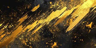 金色笔触泼墨背景纹理图