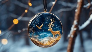 梦幻鹿景圣诞装饰挂件