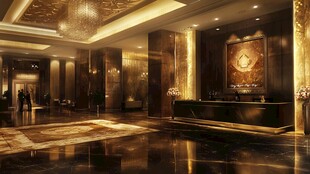 豪华酒店大堂精致内饰