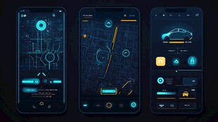 炫酷汽车导航应用界面展示