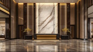 豪华大气的酒店大堂空间