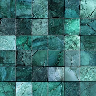 翠绿色大理石瓷砖拼接纹理