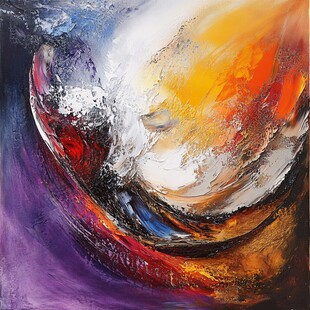 抽象动感色彩艺术油画