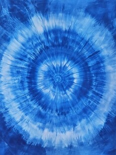 蓝色扎染图案纹理