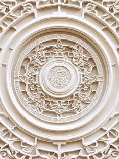 精美欧式雕花天花板细节