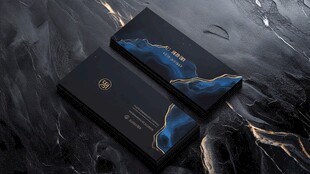 高端黑金风创意名片设计