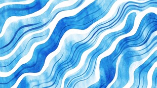 蓝色水波纹抽象水彩图案