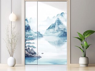 中式山水移门 淡雅意境美