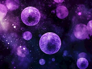 梦幻紫色星球宇宙星空图