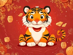 萌虎贺岁 喜庆新春氛围浓