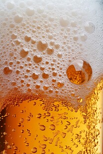 啤酒泡沫特写