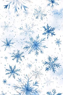 梦幻蓝雪花图案背景