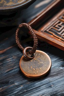 复古铜钱钥匙扣 精致古朴