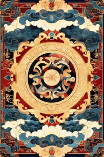 藏式传统吉祥图案地毯