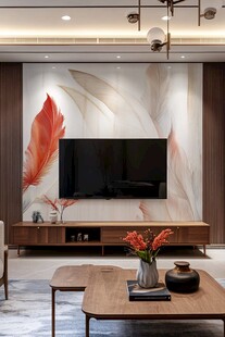 现代风客厅电视背景墙设计