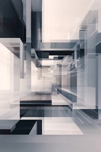 未来感几何抽象建筑空间