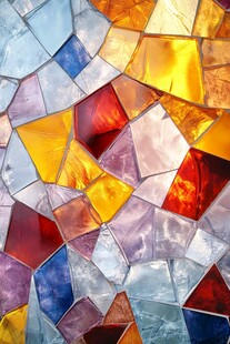 多彩马赛克玻璃艺术纹理