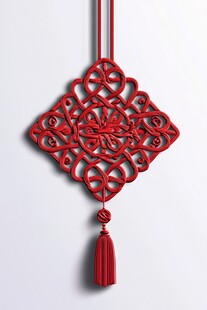 红色中国结挂件装饰美