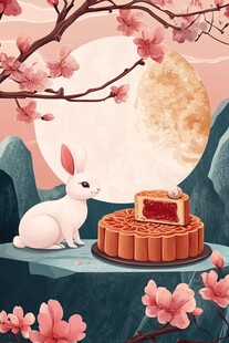 玉兔伴月赏味中秋月饼