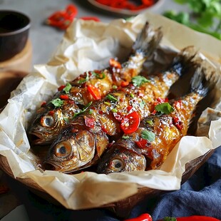 纸包香辣烤鱼
