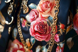 花卉链条装饰的时尚单品