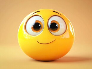可爱黄色笑脸表情符号