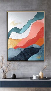 现代抽象山水装饰画
