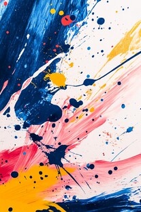 抽象泼墨艺术画作