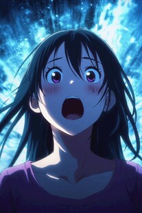 动漫少女的惊讶瞬间