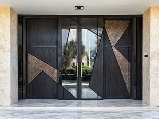 现代几何设计豪华入户大门