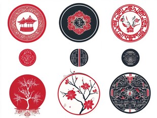 中式传统圆形图案设计素材