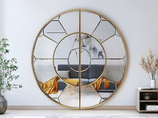 圆形金边艺术装饰镜