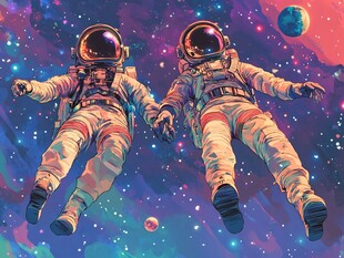 太空漫步的宇航员