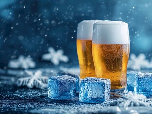 冬日冰啤 清爽与惬意