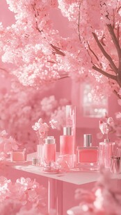 梦幻樱花下的精致美妆
