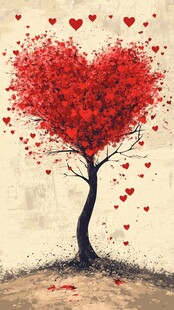 爱心树 浪漫爱意的视觉呈现