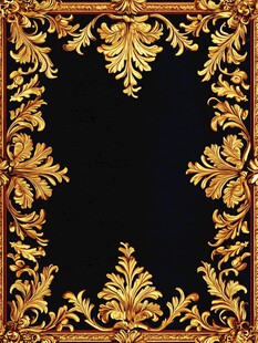 金色奢华欧式花纹边框