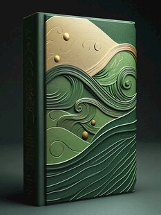 海浪纹理精装书籍封面设计