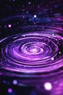 梦幻紫色宇宙漩涡星空