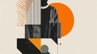 抽象几何人物艺术插画