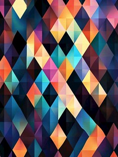 多彩几何菱形图案背景