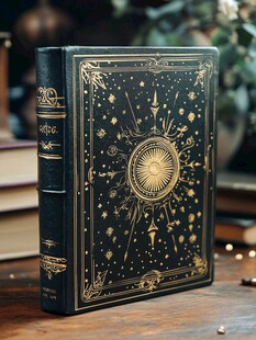 复古黑金装饰风神秘书籍