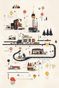城市景观信息图表设计
