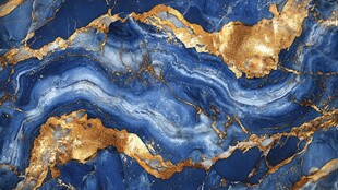 蓝金大理石纹理背景图案