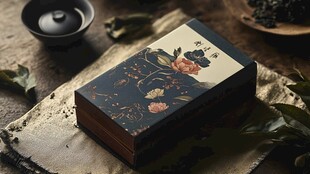 中式典雅花茶包装盒展示