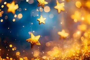 梦幻金色星星闪烁背景