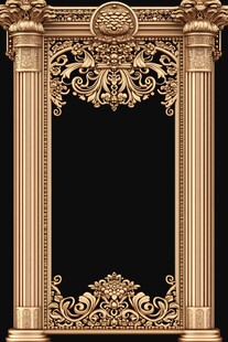 欧式金色雕花装饰框架
