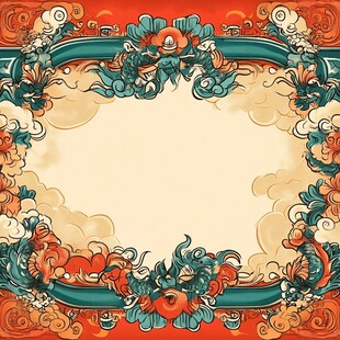 中式传统花纹边框装饰图