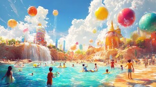 梦幻水上乐园欢乐景象