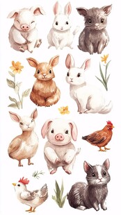 可爱小动物插画集合